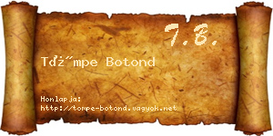 Tömpe Botond névjegykártya